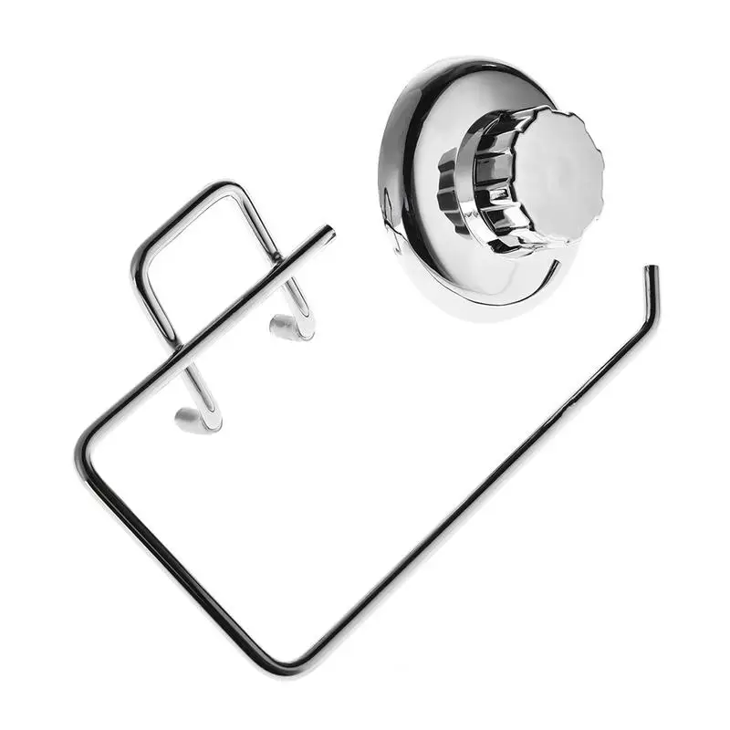 Bathroom Sucker Restroom Toilet Roll Paper Punch Free Tissue Holder Strong Suction Napkin Rack Hook Towel Hanging Rod | Дом и сад