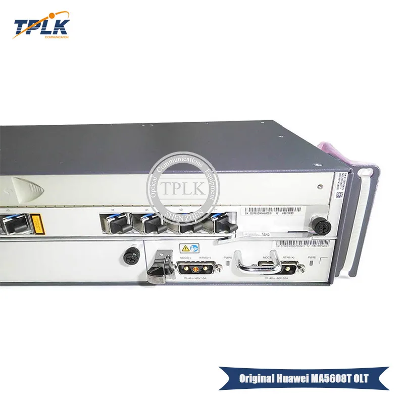 200 Гбит/с Соединительная панель 20 слот емкость Хуа Вэй GPON OLT MA5608T с 1*1G MCUD + MPWD(110 250v) 2