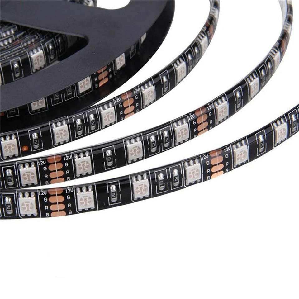 DC 12V 5M 10M 5050 SMD Светодиодная лента с адаптером питания + 44Key IR Remoter IP20/IP65
