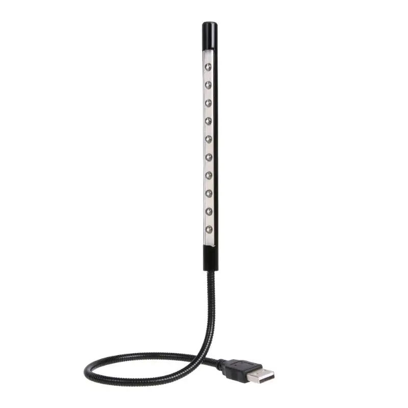 Высокое качество 10 LED Гибкие USB для учебы и работы ночные светильники Настольная