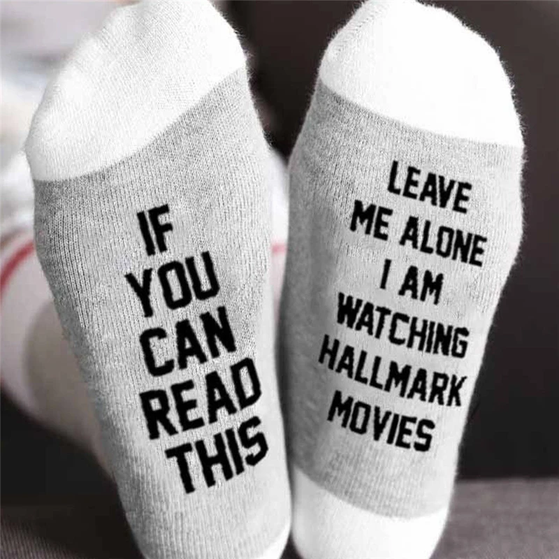 Fashion Unisex Men Women Business Casual Cotton Socks Spring Summer Autumn Winter Funny Words Personality Letter Print | Женская одежда