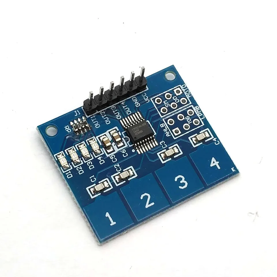 

TTP224 4 Road Capacitive Touch Switch Digital Touch Sensor Module