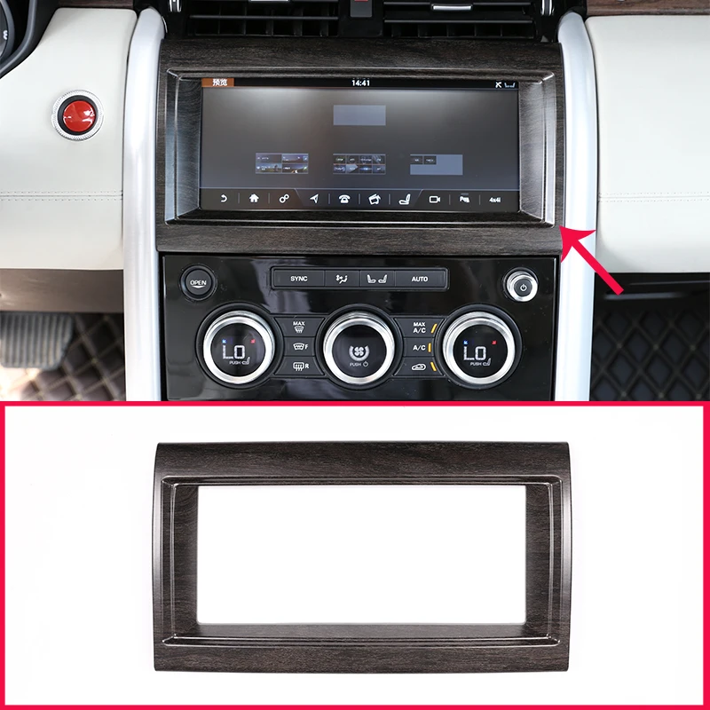 

1 шт. для Land Rover Discovery 5 LR5 L462 2017 2018 ABS внутренняя навигационная коробка рамка Крышка отделка дубовое зерно