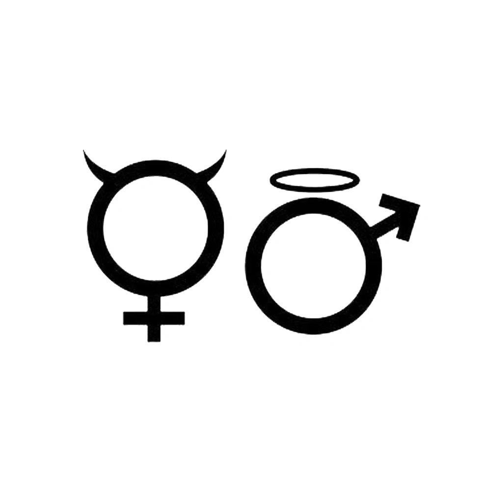 

Simple Small Graphic Male And Female Car Stickers Tattoo Vinyl Car Stickers Accessories Applique Decorative Pattern