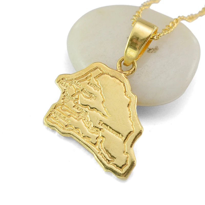 Ожерелье с подвеской в виде карты Сенегала|pendant necklace|necklace necklacemap pendant necklace |