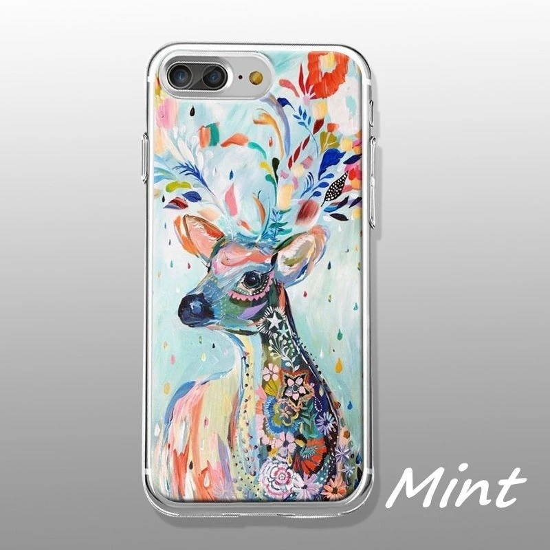 KISSCASE Винтажный чехол с рисунком леса оленя для iPhone 5S SE 6 S 7 8 Plus мягкие Мультяшные