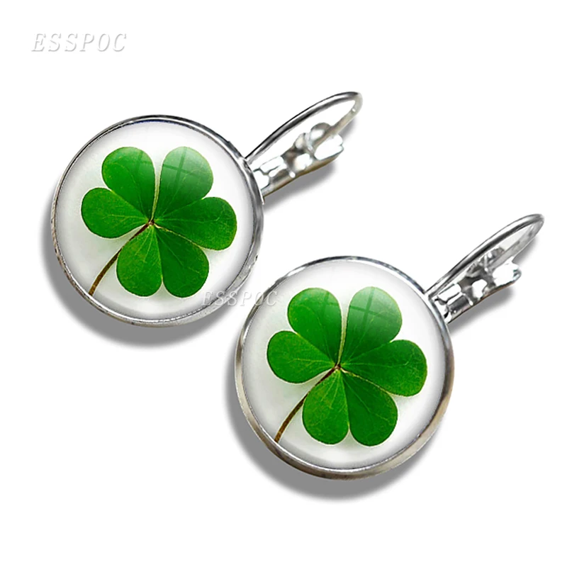 Модные сережки Крючки Shamrock с четырехлистным клевером для женщин и девочек