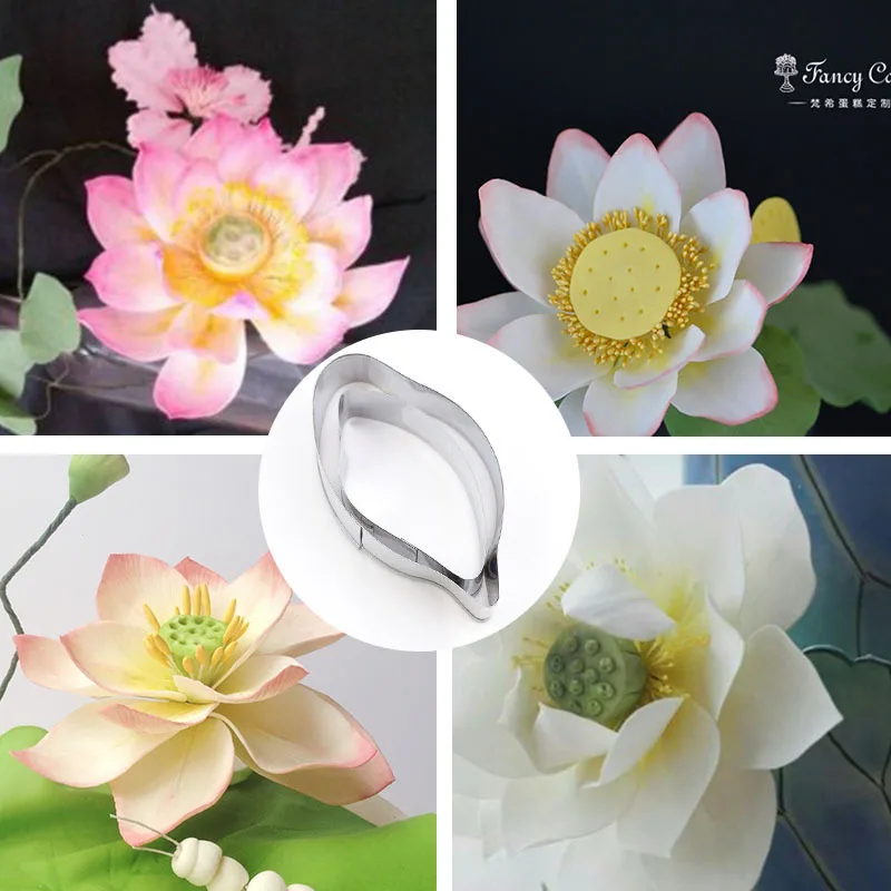 

5/6cm Stainless Steel Cutting Mold Designer DIY Polymer Clay Flower Home Decoration Lotus Petal Clay Cutter Tools