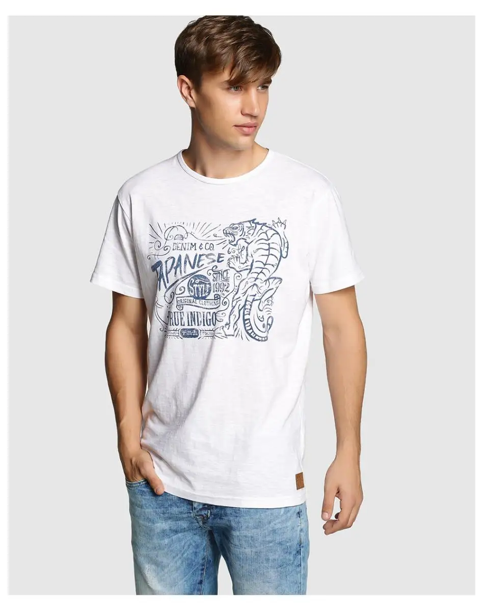 T Мужской синий с коротким рукавом | Женская одежда