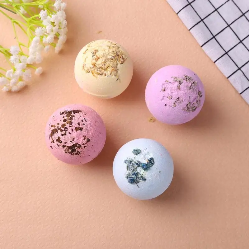 4 шт. увлажняющий цветок пузырь для ванны бомба мяч эфирное масло спа снятие