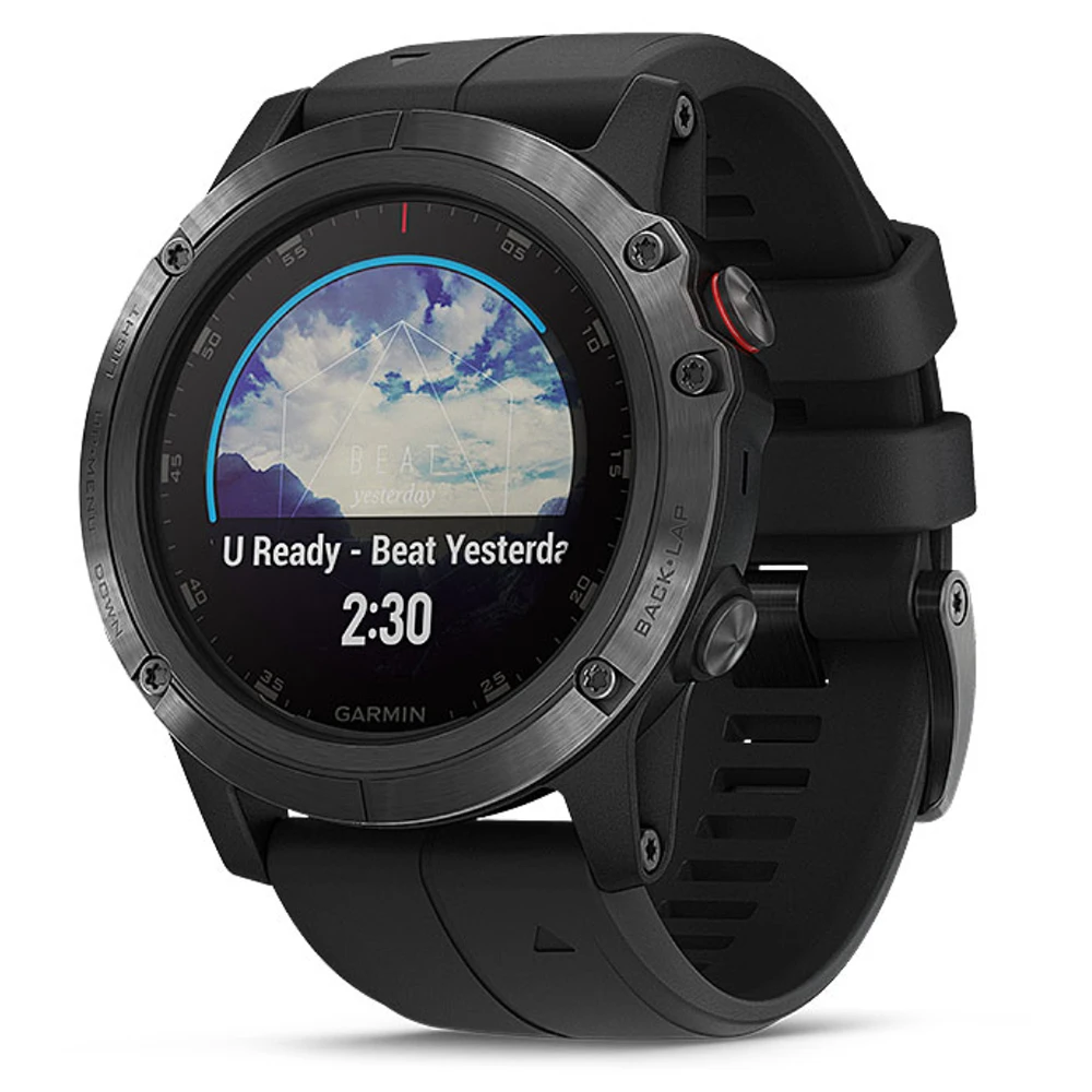 Умные часы GARMIN Fenix 5X Plus (сапфировое зеркало gps шагомер монитор сердечного ритма