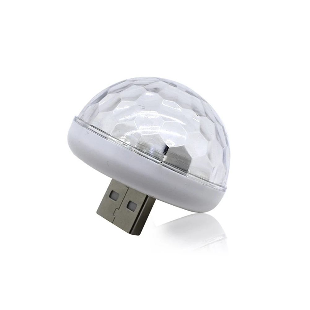 Автомобиль новый светодиодный голос Управление мини USB вечерние светильник