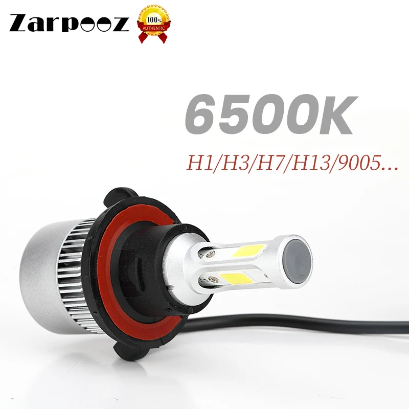 Zarpooz 2 шт./лот Автомобильные фары H1 H3 H4 Led H7 H8 H9 H11 880 881 9004 9005 9006 9007 авто лампы