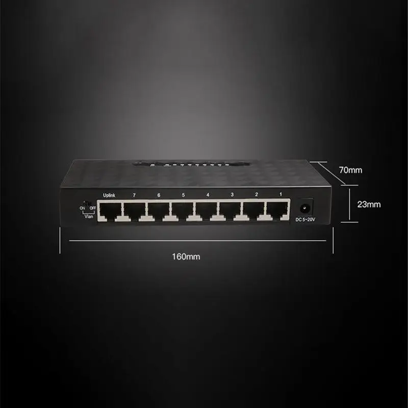 Diewu 8-портовый гигабитный Ethernet сетевой коммутатор 10/100/1000Mpbs концентратор
