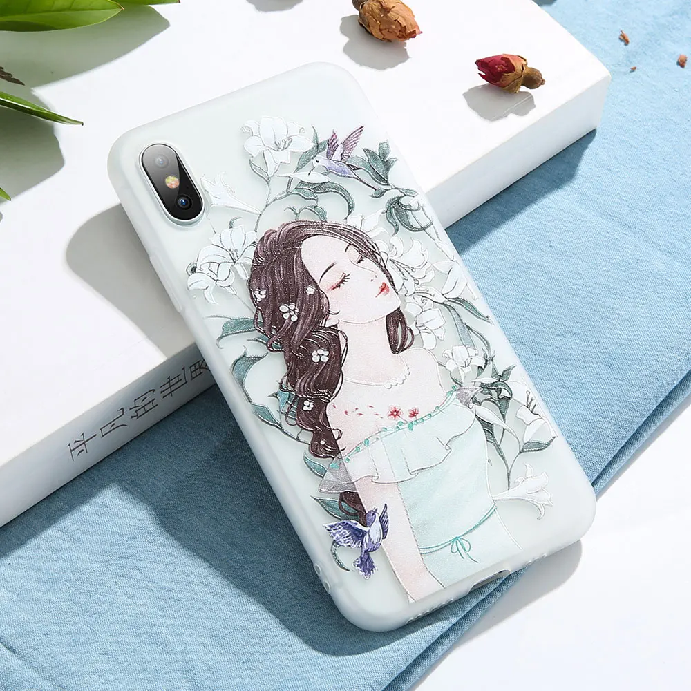 KISSCASE тиснением чехол для телефона huawei Коврики 20 10 lite pro мягкий цветок Nova 3 3i 2 Y5