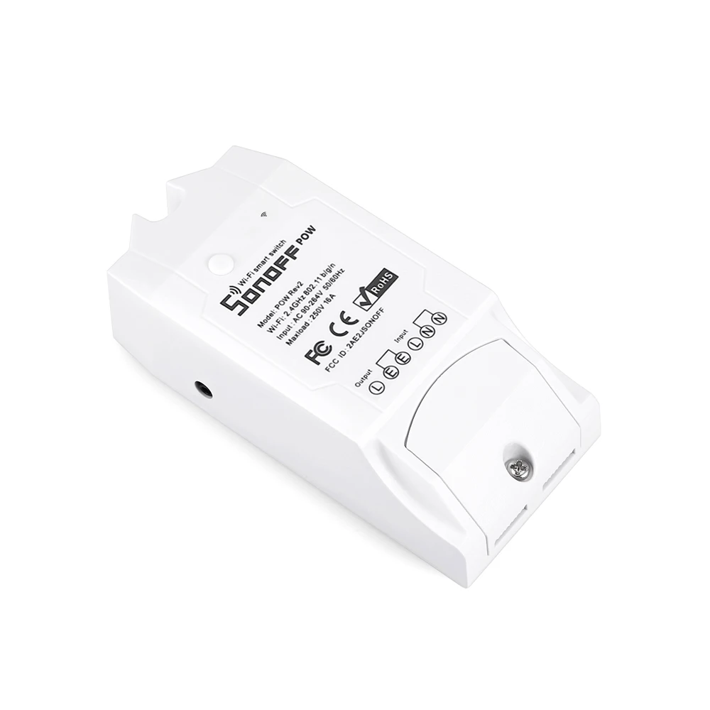 Умный выключатель света SONOFF POW Rev2 16A WiFi контроль заряда батареи приложение