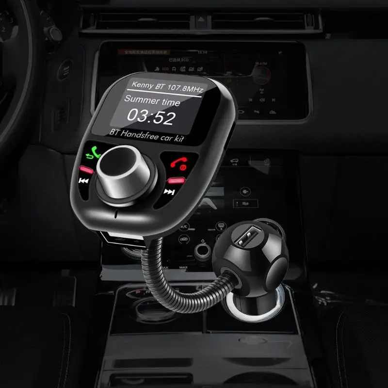 BT002 Bluetooth4.2 fm передатчик автомобильный комплект громкой связи mp3 плеер USB зарядное