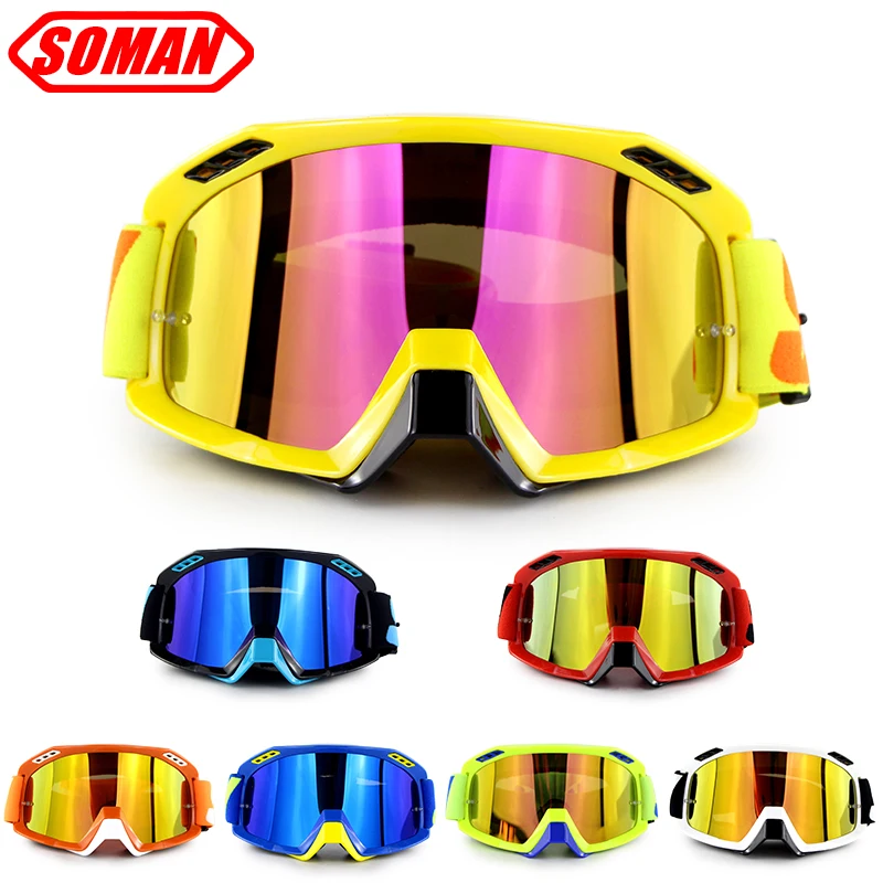 

SOMAN dirt bike motocross goggles motorcyclist glasses occhiali casco moto gafas moto motorcycle riding goggle SM15