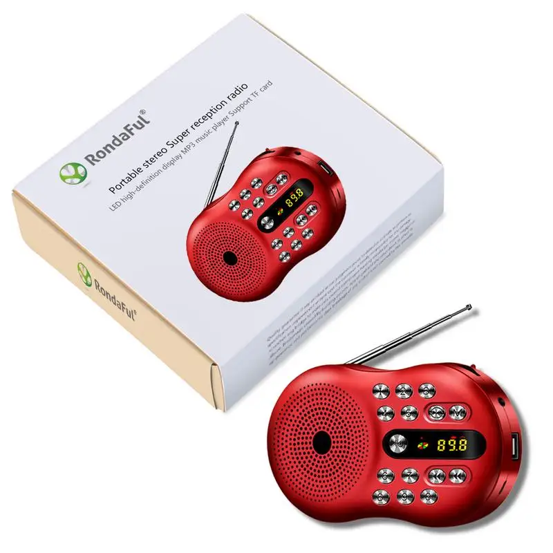 Радио для старости светодиодный дисплей TF карта динамик портативный мини Mp3