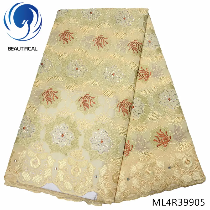 

BEAUTIFICAL 5 yards voile lace switzerland swiss voile fabric african cotton dry lace 2019 ML4R399