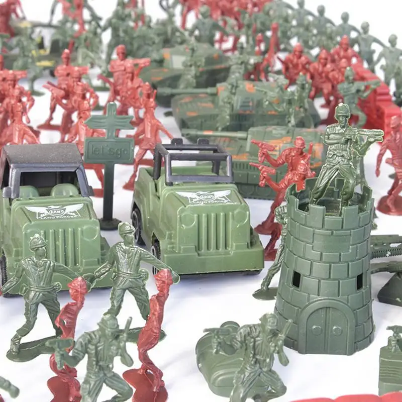 

Piece Set Of Children's Military Toy Sand Table Model Kids Toy Kit Figures Accessories Playset well made