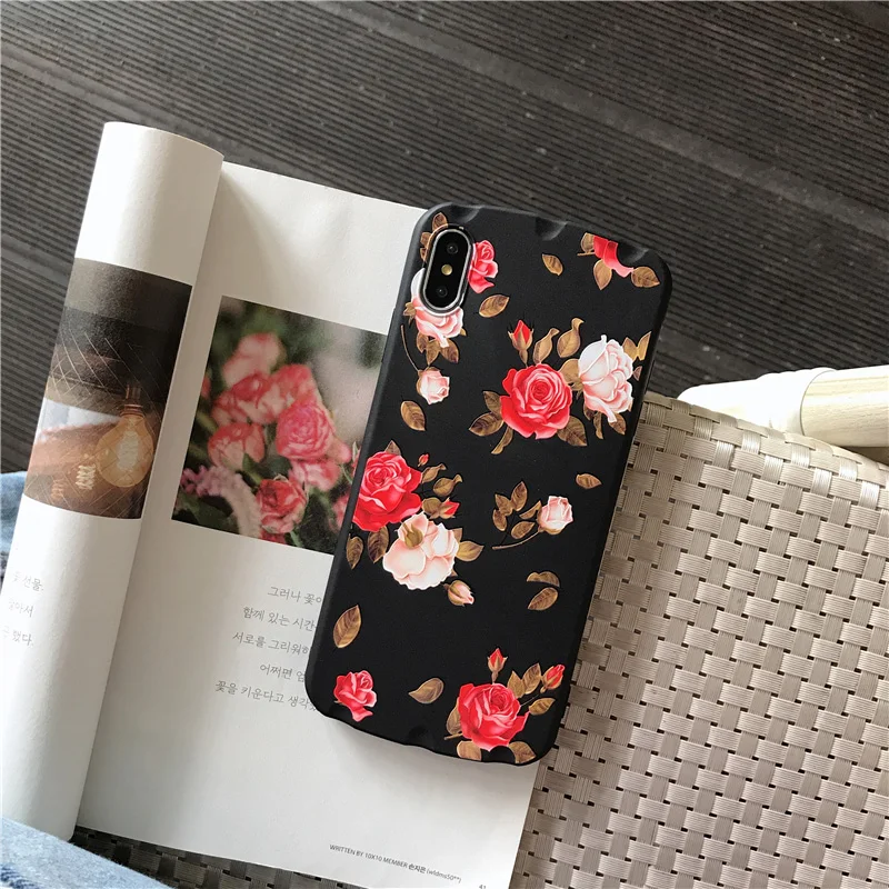Lovebay Телефон чехол для iPhone 6 6s 7 8 Plus X XR XS Max Винтаж мультфильм красивый цветок