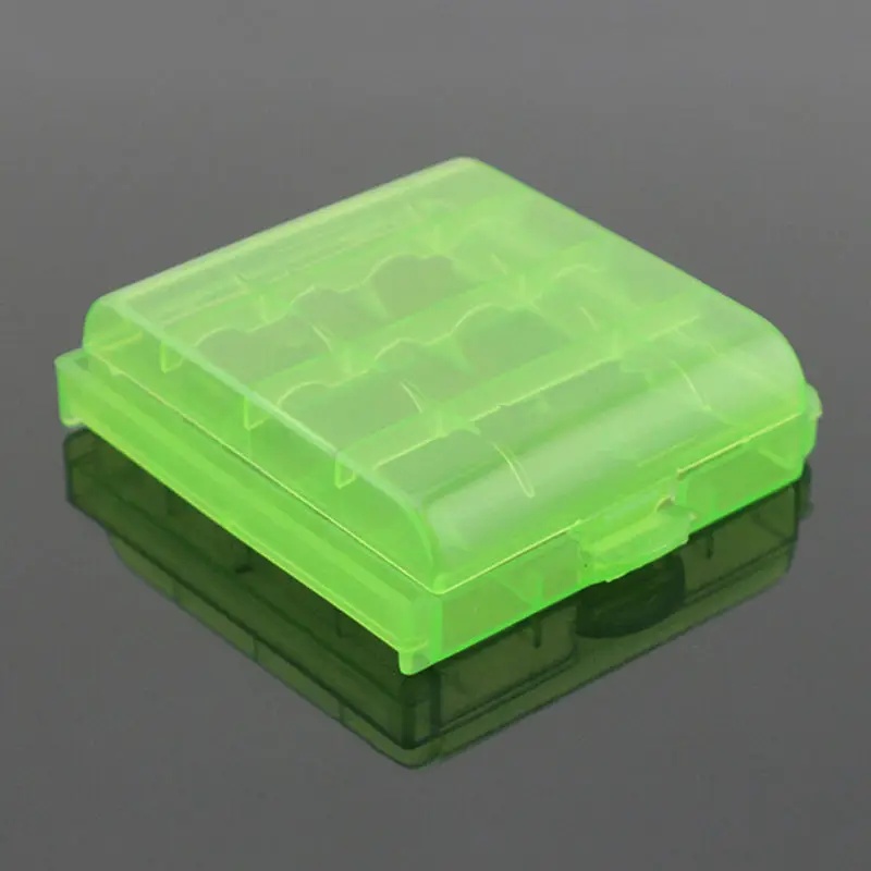 AAA AA держатель батареи жесткий пластиковый чехол случайный цвет для хранения (3