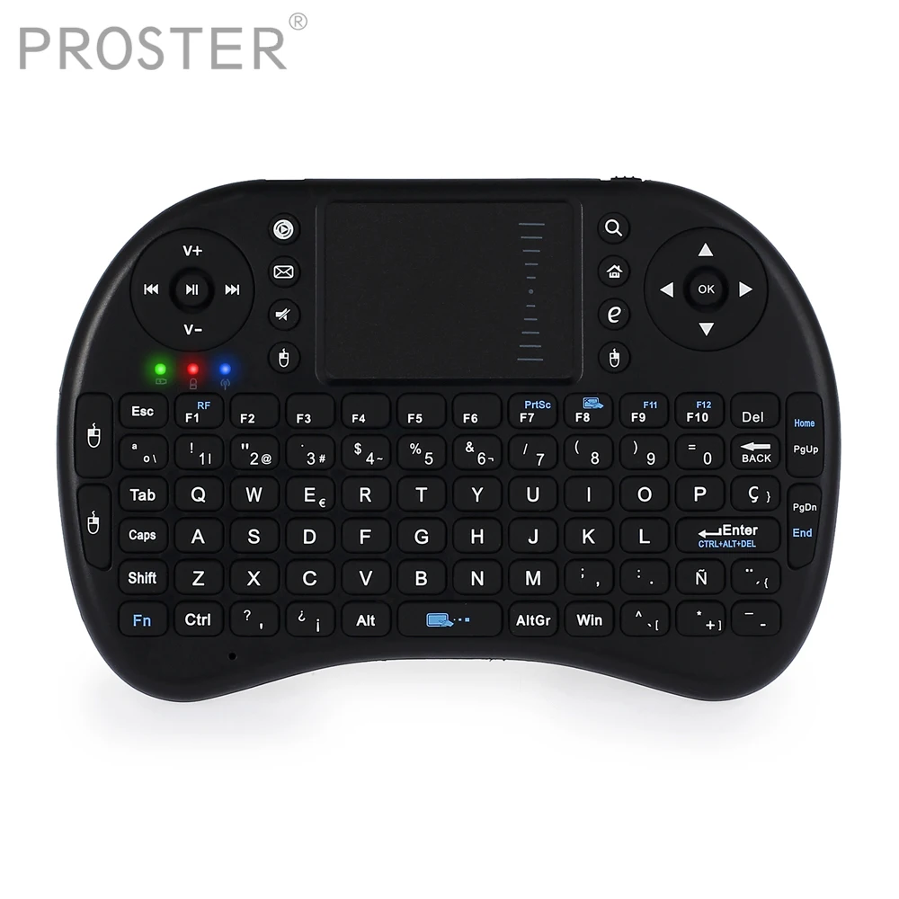 PROSTER Испанская версия MT10 2 4G Беспроводная Клавиатура Fly Air Mouse с сенсорной
