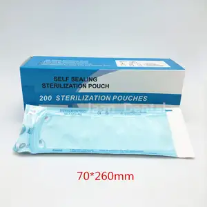 200 шт. 70*260 мм Одноразовый стоматологический самоуплотняющийся автоклав для пакетов для стерилизации медицинский класс бумаги Лаборатория Инструмент для татуировки сумка для хранения