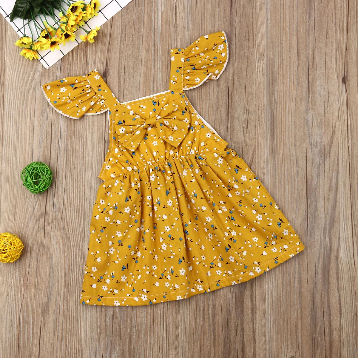 Новинка лета 2019 яркое платье для новорожденных маленьких девочек с цветочным