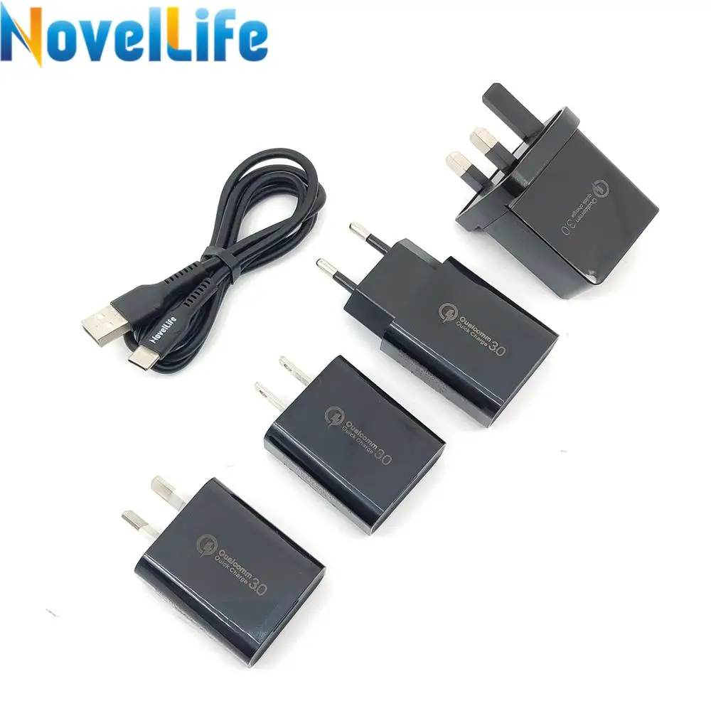 QC3.0 быстрое зарядное устройство Aadapter usb type C мягкий силиконовый резиновый кабель комплект питания EU US штекер для TS80 Цифровой паяльник