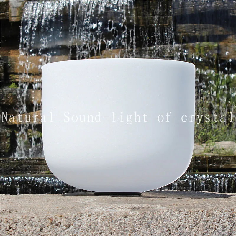 

7" - 13" Chakra Tuned 432hz Set of 7 Pcs Frosted Quartz Crystal Singing Bowl