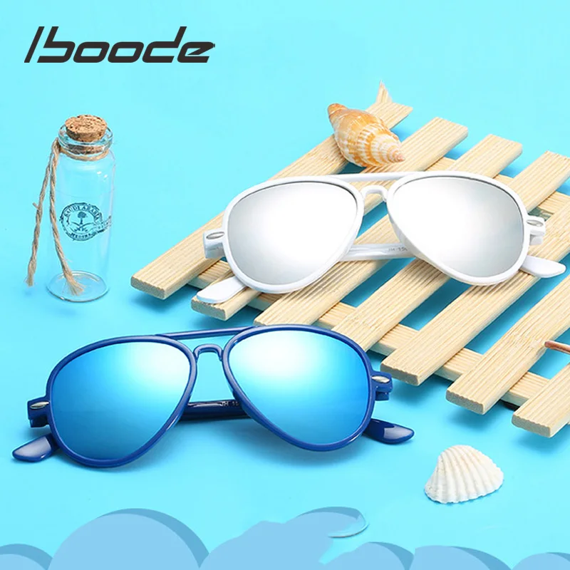 iboode Fashion Kids Sunglasses Baby Boys Girls Candy Color Children Anti UV400 gafas de sol Feminino | Аксессуары для одежды
