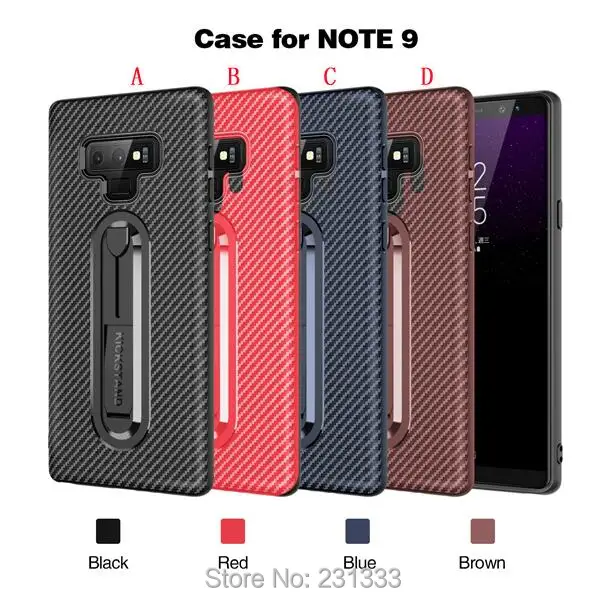 C-ku Carbon Fiber KICKSTAND Soft TPU + PC Case For Samsung Galaxy S10 S10E S8 S9 J4 J6 A8 PLUS 2018 A6 A7 A9 Stand Cover 100pcs | Мобильные