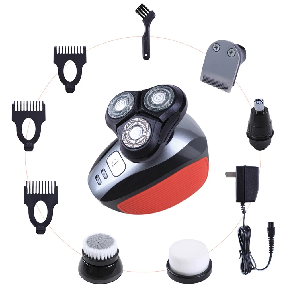 Surker Lk-1810 5 In 1Three-Head Razor Electric Shaver Hair Beard Trimmer Shaving Machine Rechargeable Eu | Бытовая техника