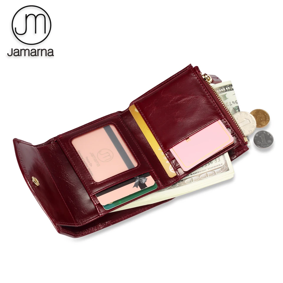 Кошелек jamarna женский маленький кошелек из коровьей кожи на молнии для монет