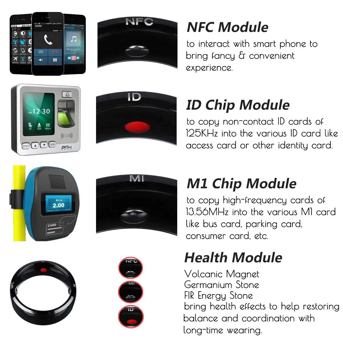 Многофункциональное умное кольцо NFC для женщин и мужчин модные кольца модуля