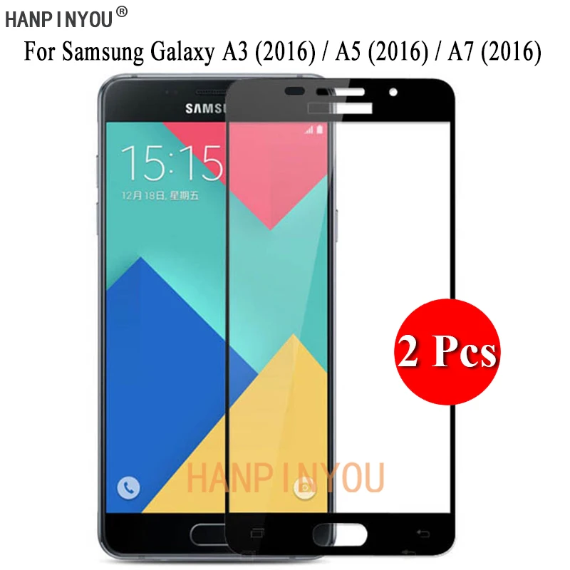 2 шт./лот для Samsung Galaxy A3 A5 A7 (2016) A3100 A5100 A7100 полное покрытие защита экрана Закаленное