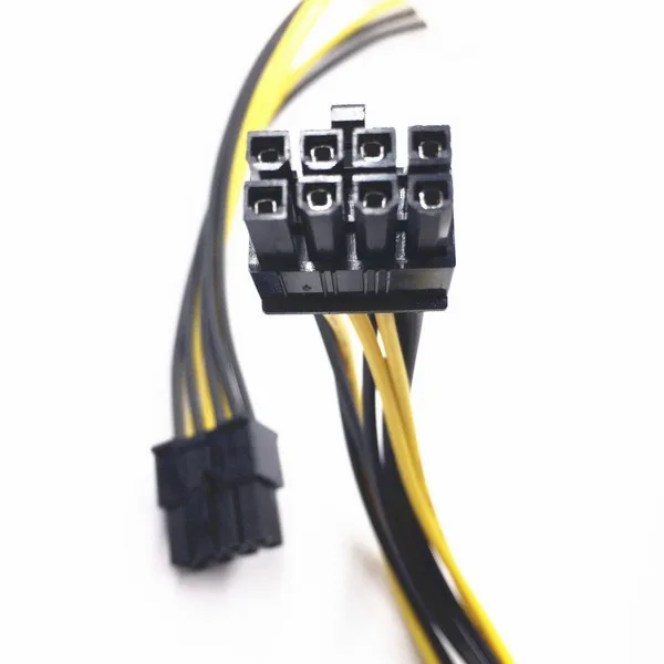 200 шт. двойной 4 контактный кабель питания Molex IDE папа 8 контактов мама PCI E Y адаптер