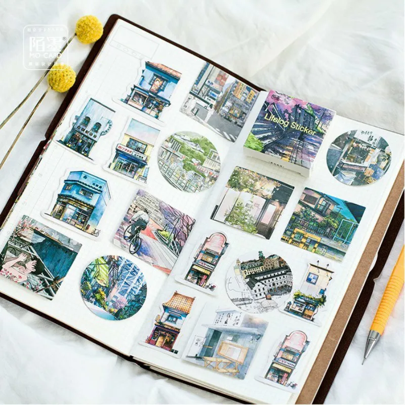 1PC Watercolor Self Adhesive Sticker Creative Hand Account Diary DIY Photo Album Decoration Paper Stationery 06516 | Канцтовары для
