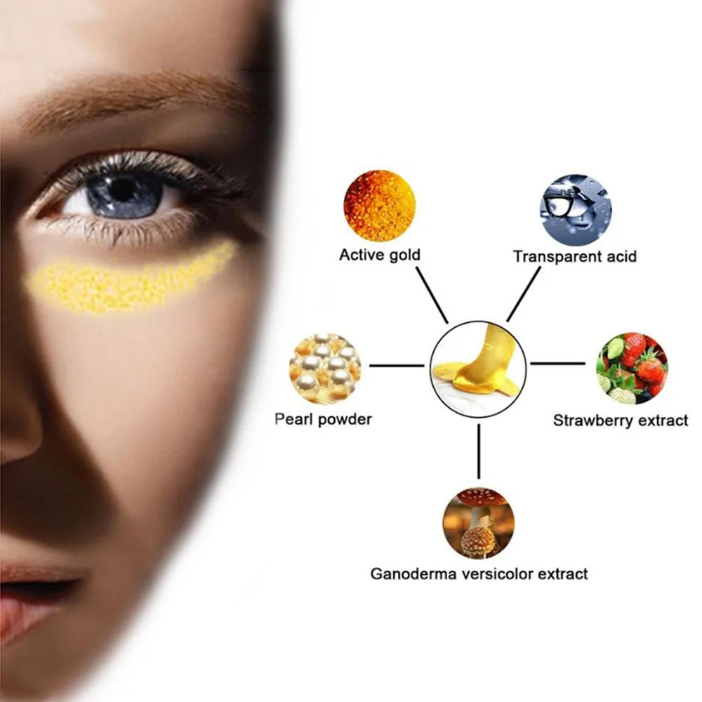 Патчи под глаза натуральный кристалл золотой протеиновый гель коллагеновая