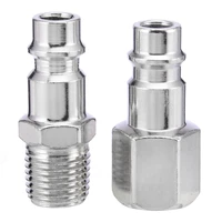 5pcs euro air line hose compressor connector quick couplers set malefemale 14 bsp thread for hardware accessories