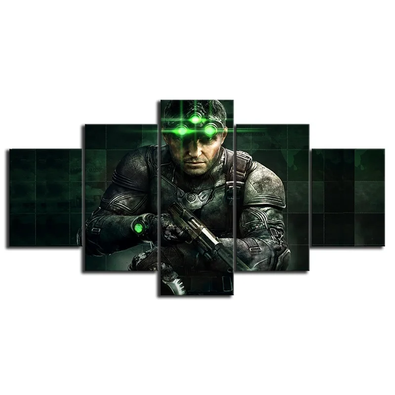 5 шт. Tom Clancy's Splinter Cell Sam Fisher игровой плакат Настенная картина для гостиной