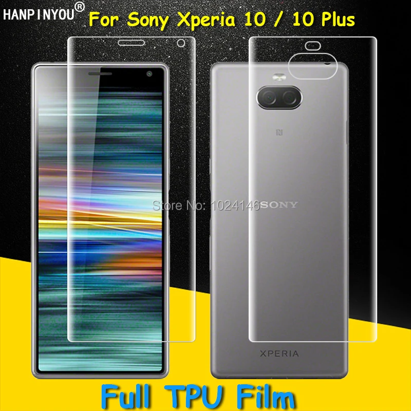 Защитная пленка из мягкого ТПУ с полным покрытием для экрана Sony Xperia 10 Plus