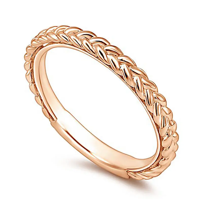 

Модное креативное кольцо серебряного цвета розового золота Женское Обручальное кольцо Размер 6-10
