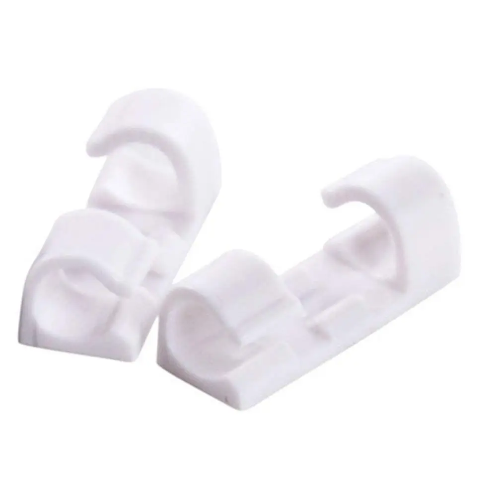40pcs/lot white Plastic Wire Fixing Clamp Clip cable clamps with self-adhesive backing adjustable Cable Organizer Storage | Обустройство