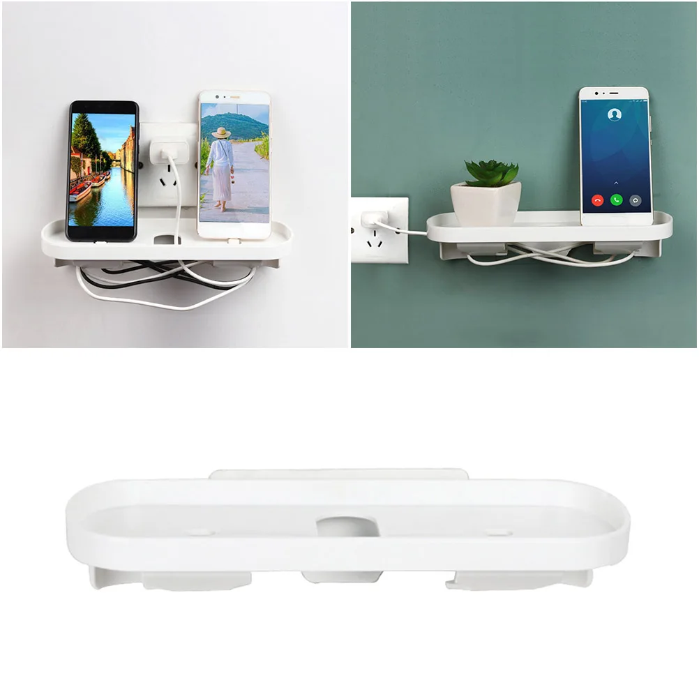 Настенная стойка для хранения присоска Подставка зарядки мобильного телефона