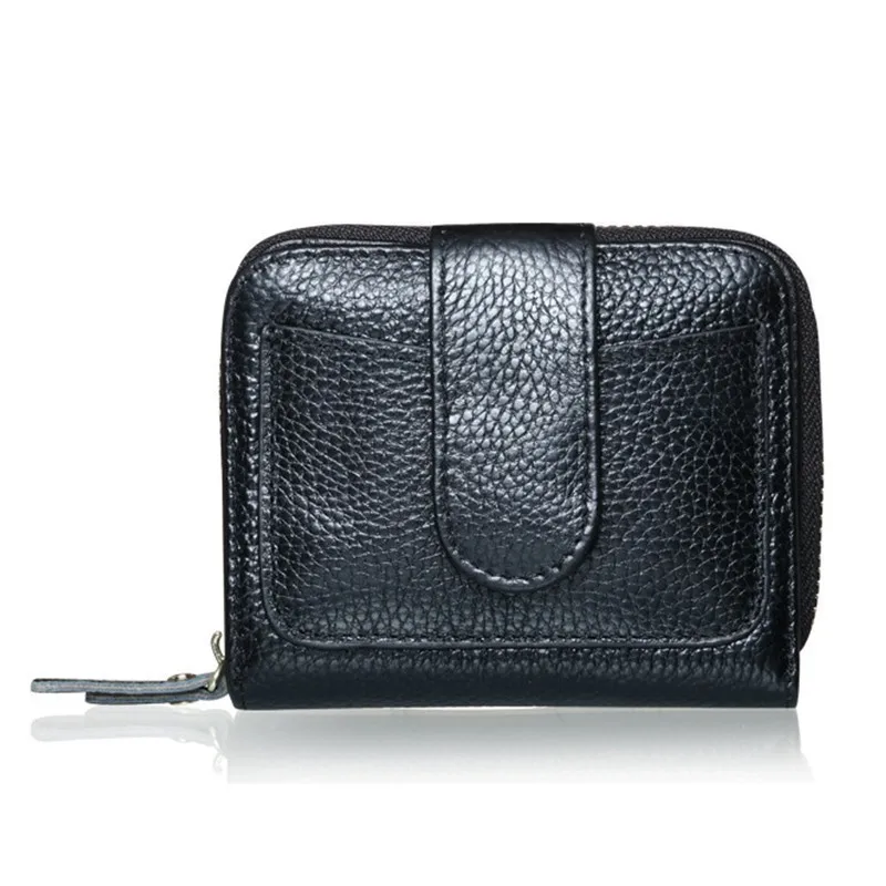New Genuine Leather Women Short Wallet Female Hasp Small Coin Purse Zipper Ladies Luxury Designer Card Holder | Багаж и сумки