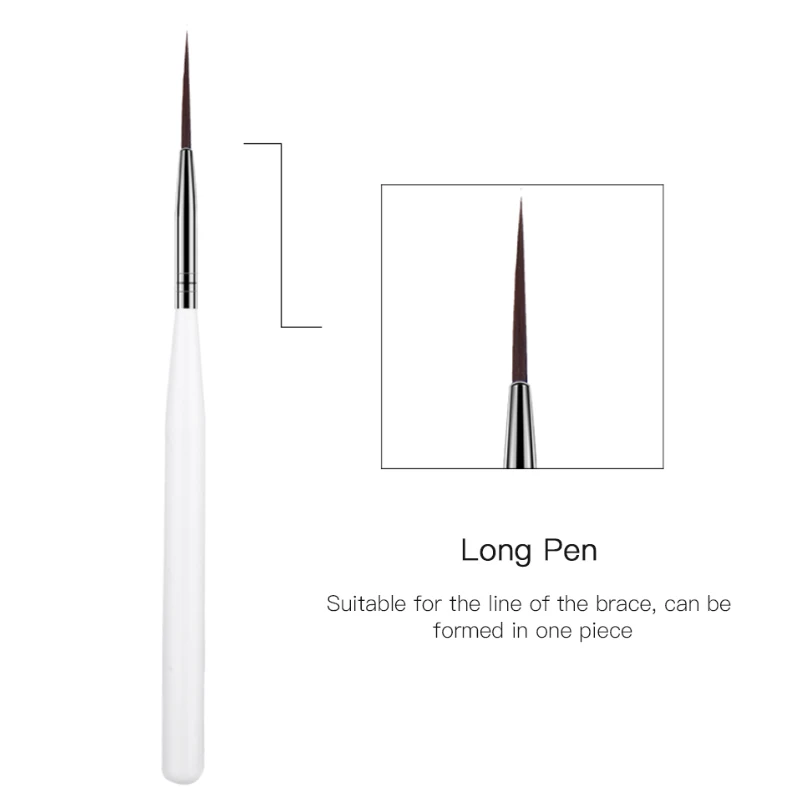 Yinikiz 3Pcs Nail Art Dotting Painting Drawing UV Gel Liner Polish Brush Tool Pen 3pcs/set Beauty |