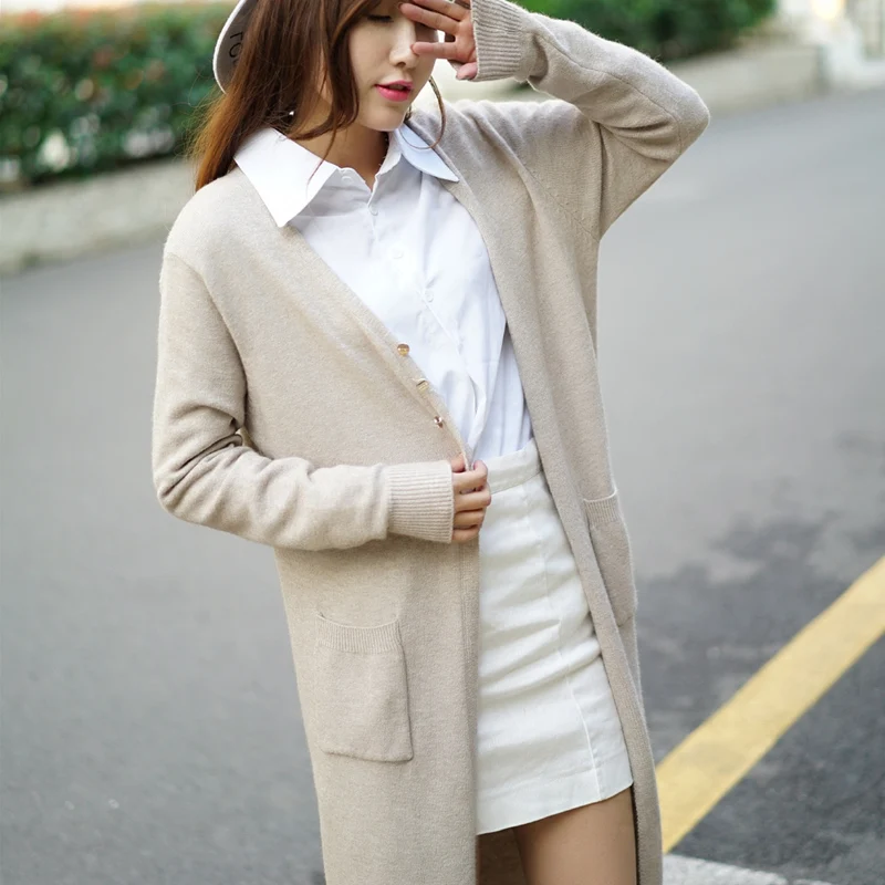 New Spring Women Sweater Cardigans Casual Warm Long Design Female Knitted Coat Cardigan Lady |
